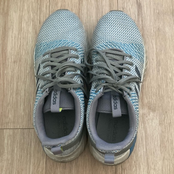 Adidas Gray and Blue Lightweight Sneakers - Picture 1 of 3